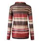 Turtleneck Striped Print  Hoodie Blackbrdstore