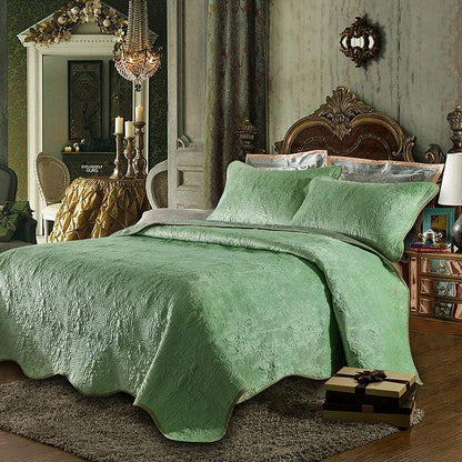 Twill Green Bedspread Cover Blackbrdstore