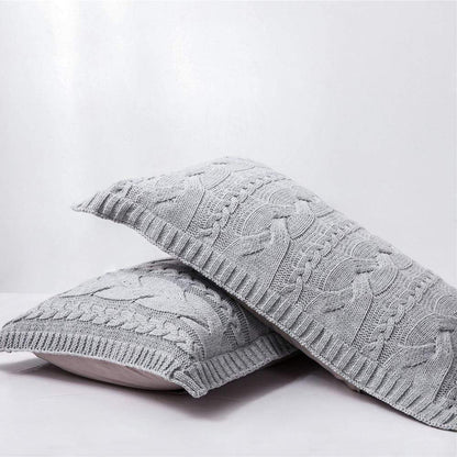 Twist Stripe Knitted Pillow Case Blackbrdstore