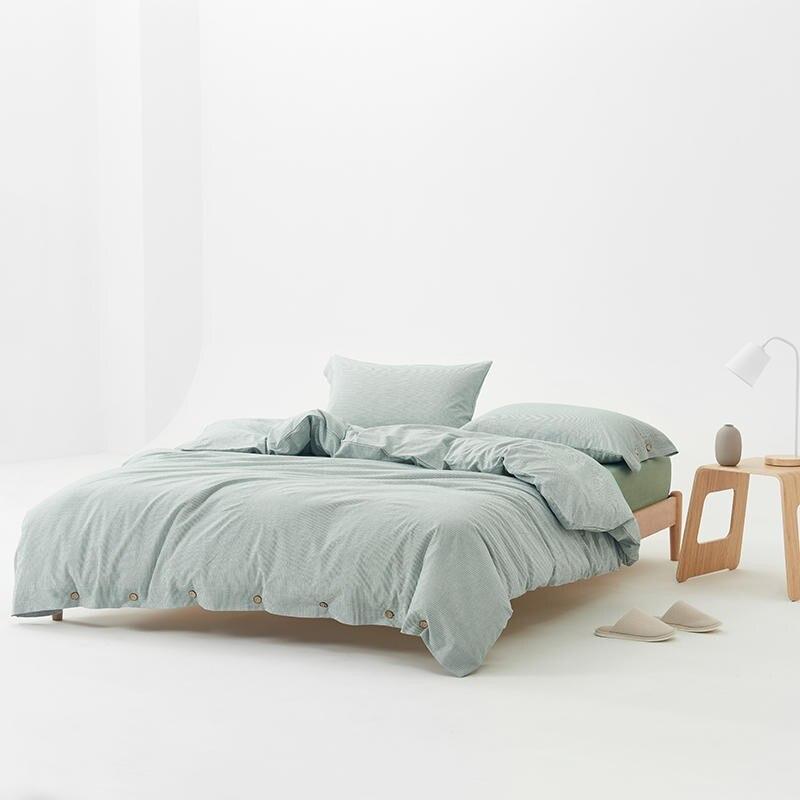 Ultrasoft Washed Cotton Duvet Cover with Buttons Blackbrdstore