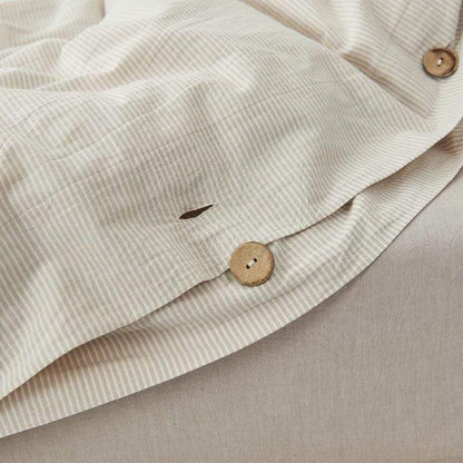 Ultrasoft Washed Cotton Duvet Cover with Buttons Blackbrdstore