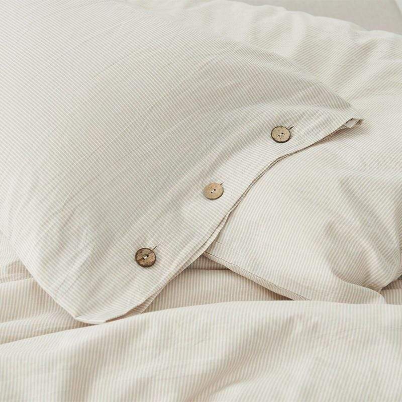Ultrasoft Washed Cotton Duvet Cover with Buttons Blackbrdstore