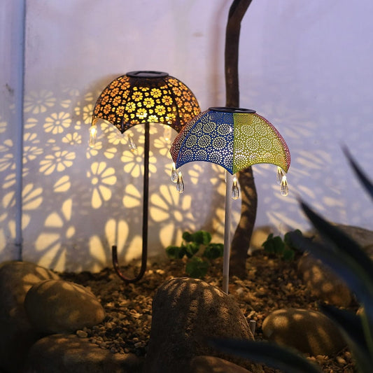 Umbrella Solar Garden Lights Blackbrdstore