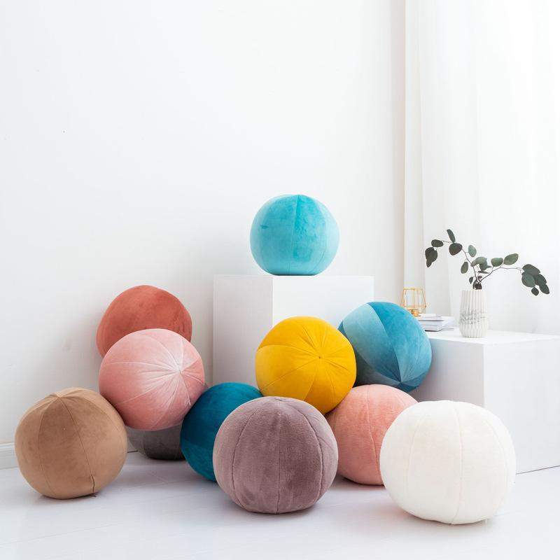 Velvet Round Cushion Blackbrdstore