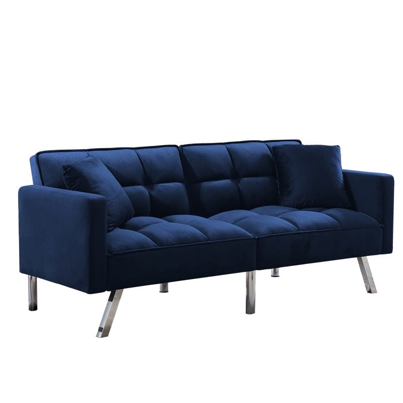Velvet Sleeper Sofa Couch Blackbrdstore