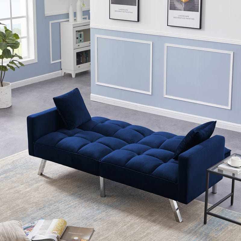 Velvet Sleeper Sofa Couch Blackbrdstore