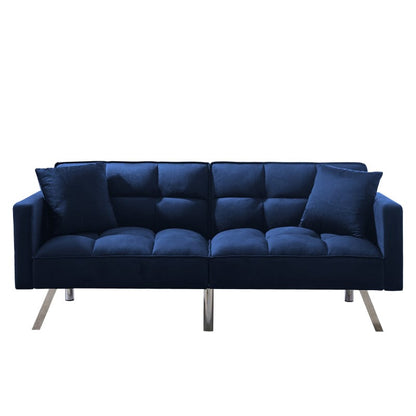 Velvet Sleeper Sofa Couch Blackbrdstore