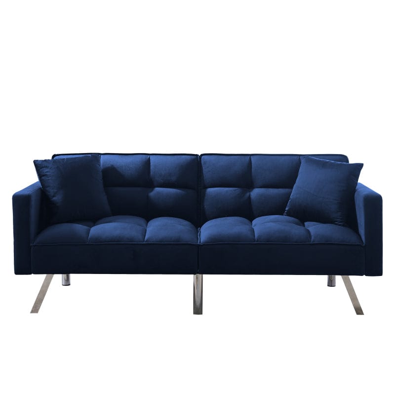 Velvet Sleeper Sofa Couch Blackbrdstore