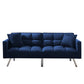 Velvet Sleeper Sofa Couch Blackbrdstore