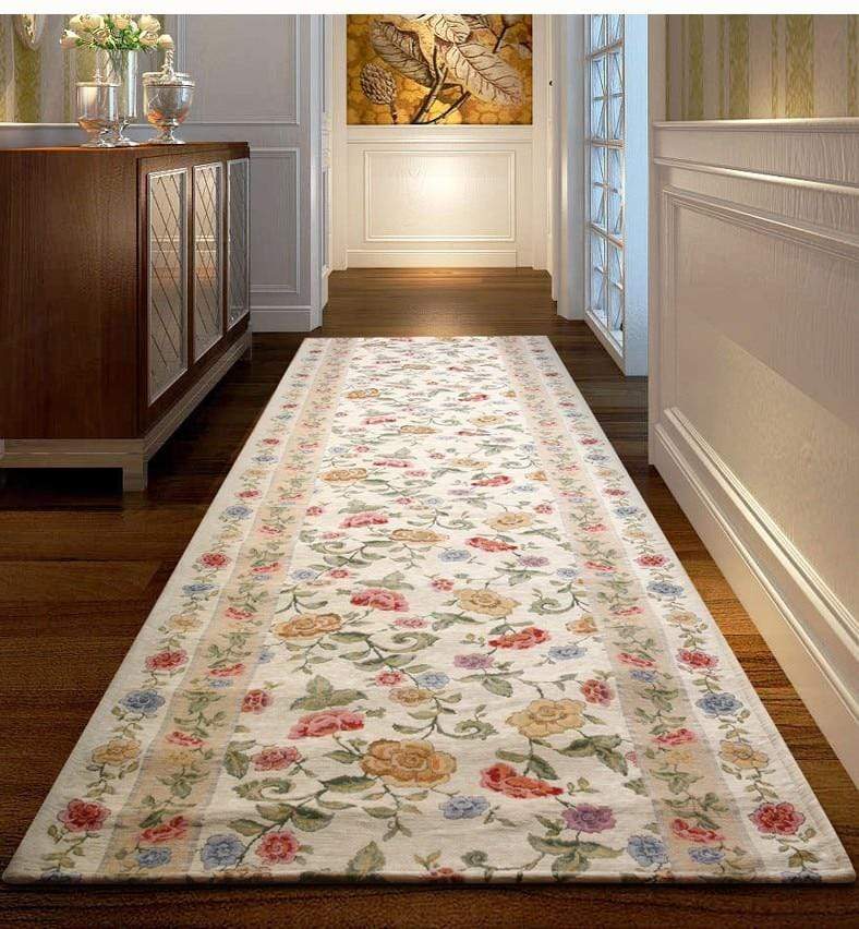Vintage Long Floral Carpet Blackbrdstore