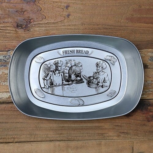 Vintage Metal Snack Tray Plates Blackbrdstore