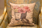 Vintage Retro Flower Throw Pillow Blackbrdstore
