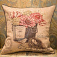 Vintage Retro Flower Throw Pillow Blackbrdstore