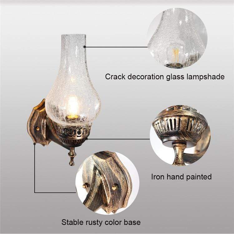 Vintage Sconce Oil Lamp Blackbrdstore