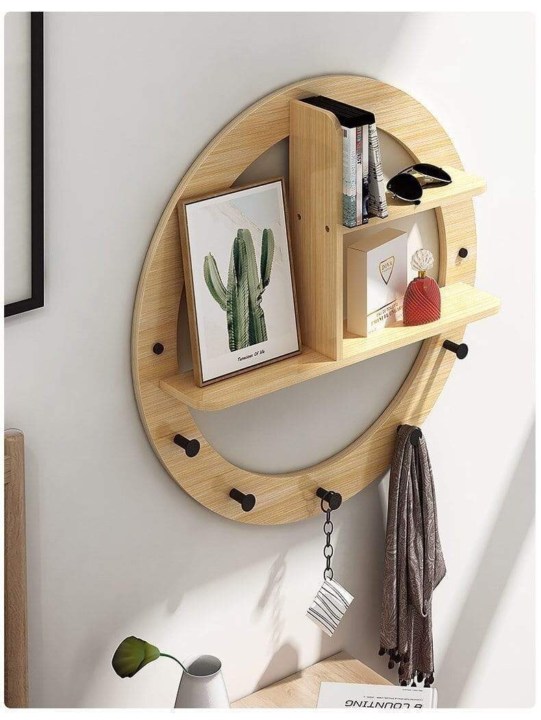 Wall Hanging Hook Storage Shelf Blackbrdstore