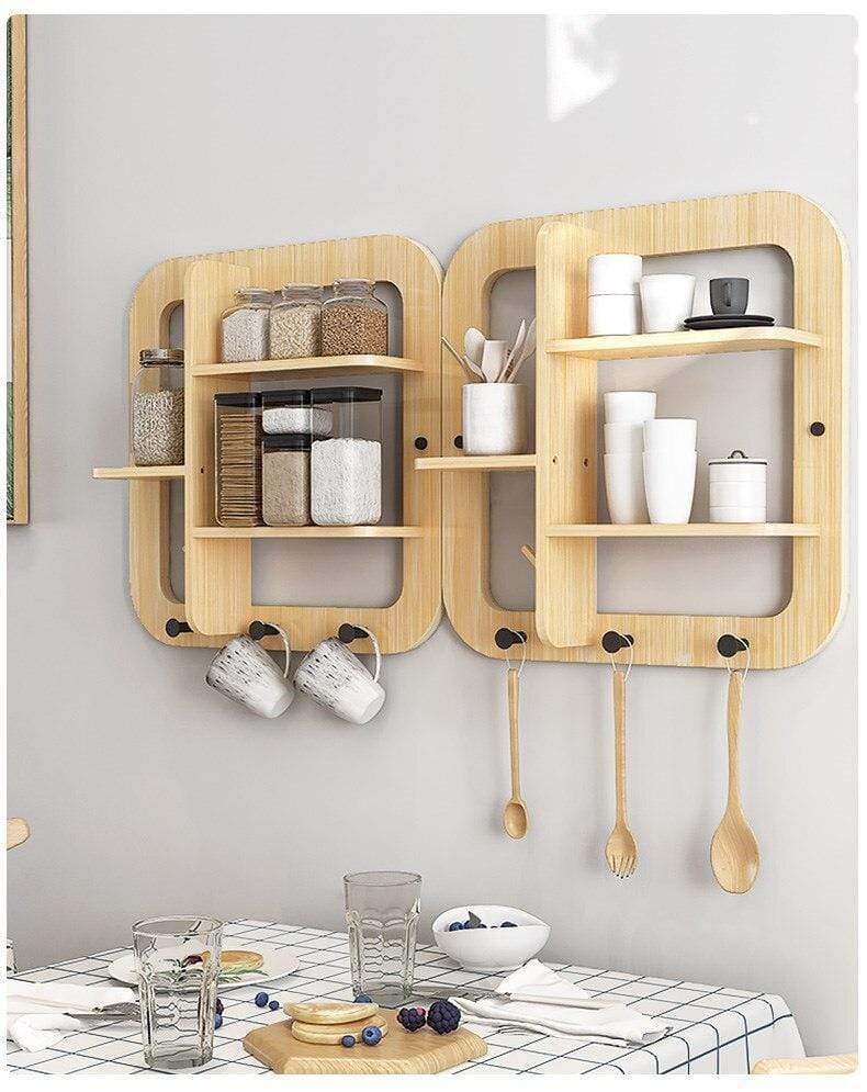 Wall Hanging Hook Storage Shelf Blackbrdstore