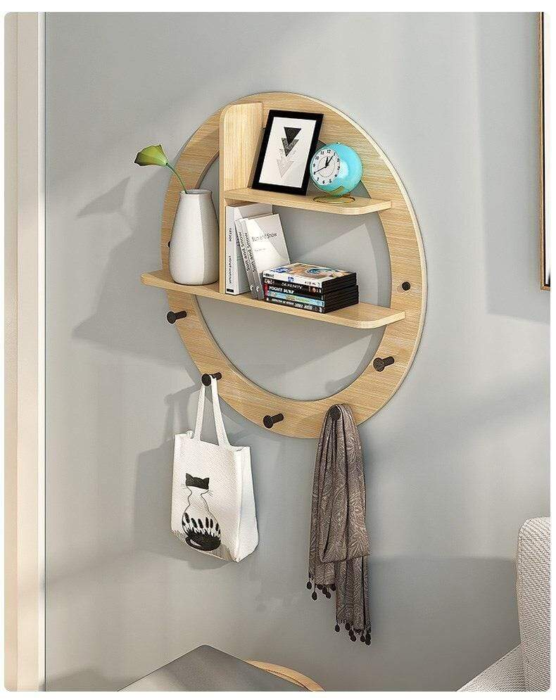 Wall Hanging Hook Storage Shelf Blackbrdstore