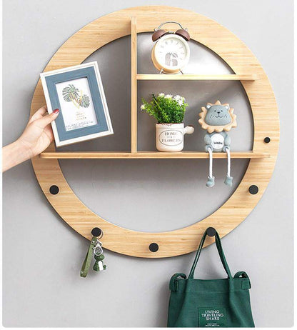 Wall Hanging Hook Storage Shelf Blackbrdstore