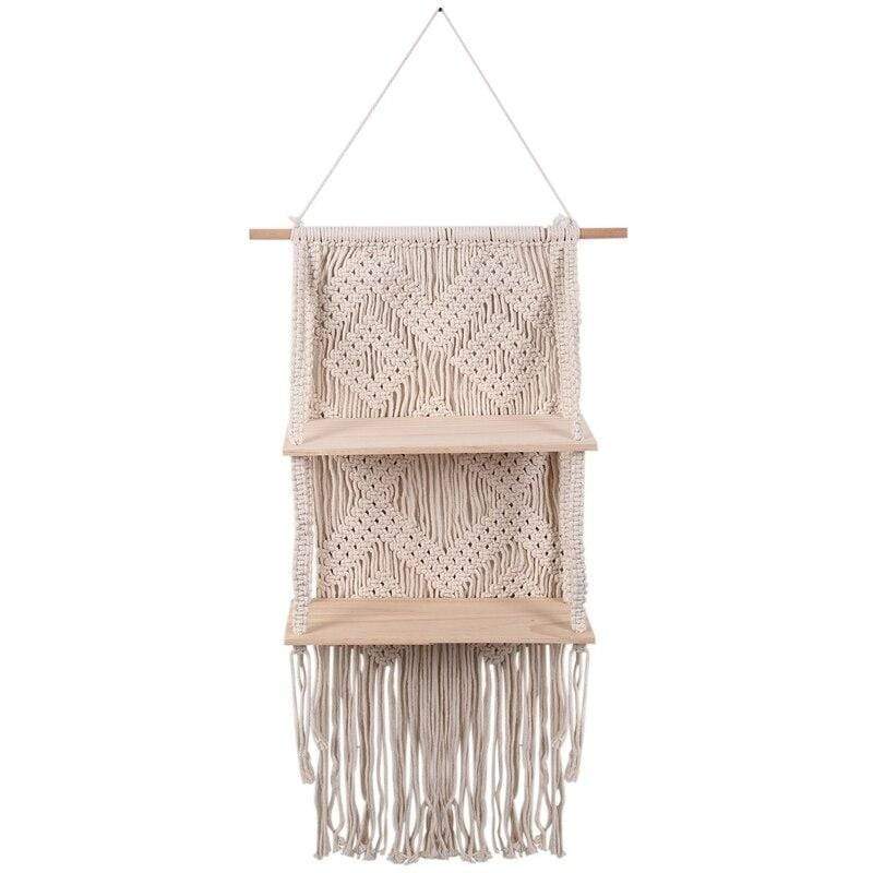 Wall Hanging Shelf Macrame Blackbrdstore