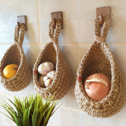 Wall Hanging Vegetable and Fruit Basket Blackbrdstore