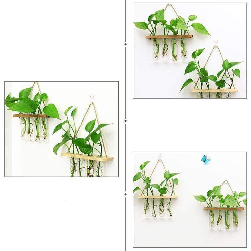 Wall-Mounted Hydroponic Tube Vases Blackbrdstore