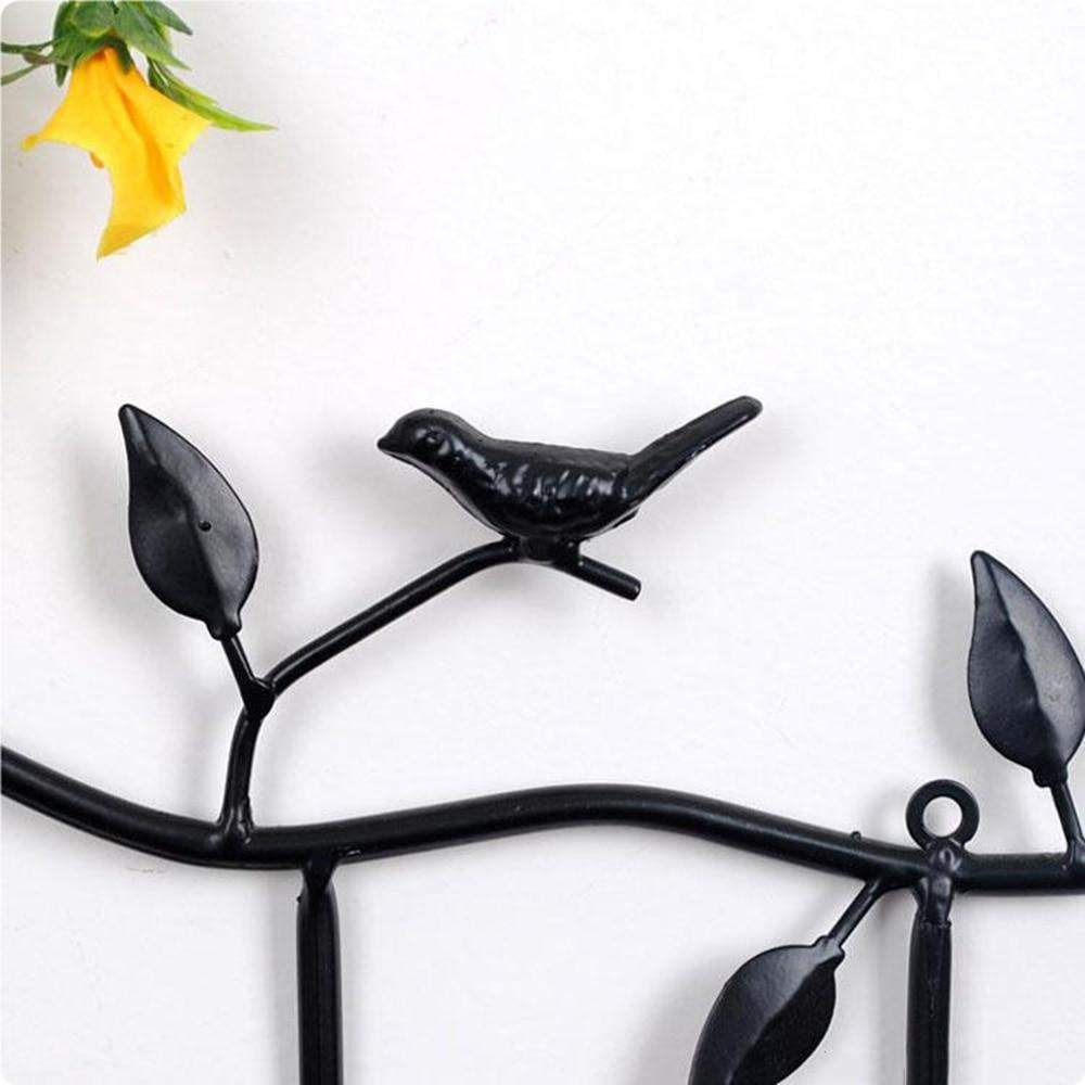 Wall Retro Birds Hook Iron Blackbrdstore