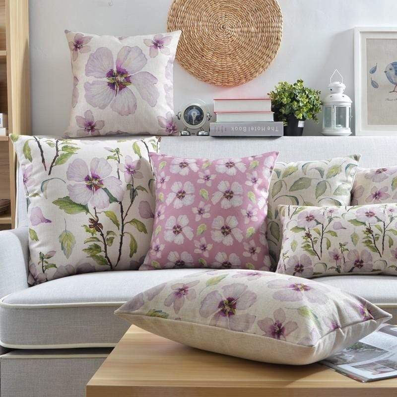 Watercolor Floral Petals Cushions Cover Blackbrdstore