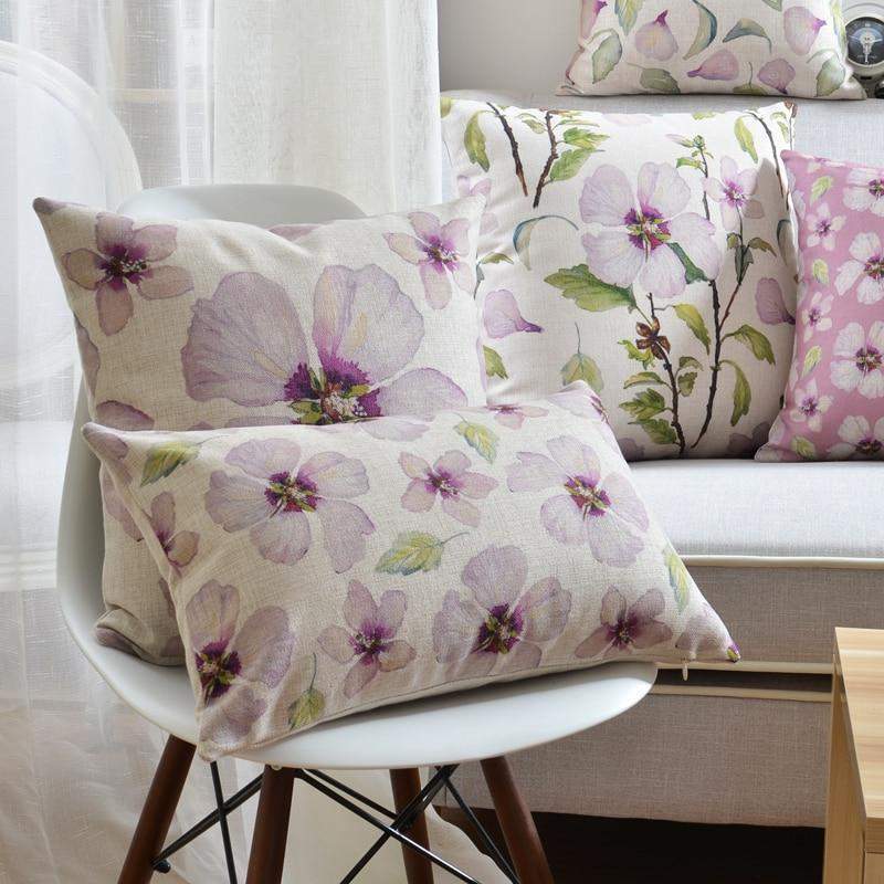 Watercolor Floral Petals Cushions Cover Blackbrdstore