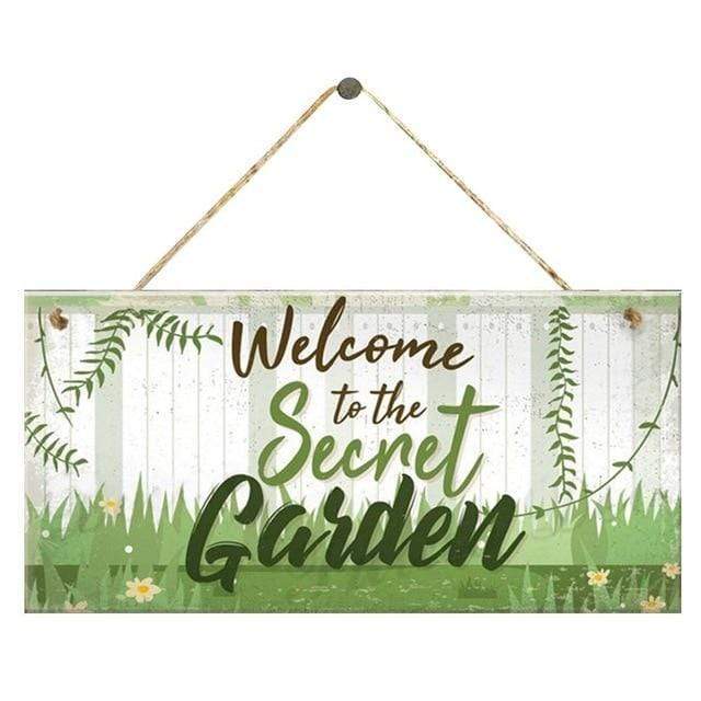 Welcome To My Garden Sign Blackbrdstore