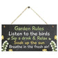 Welcome To My Garden Sign Blackbrdstore