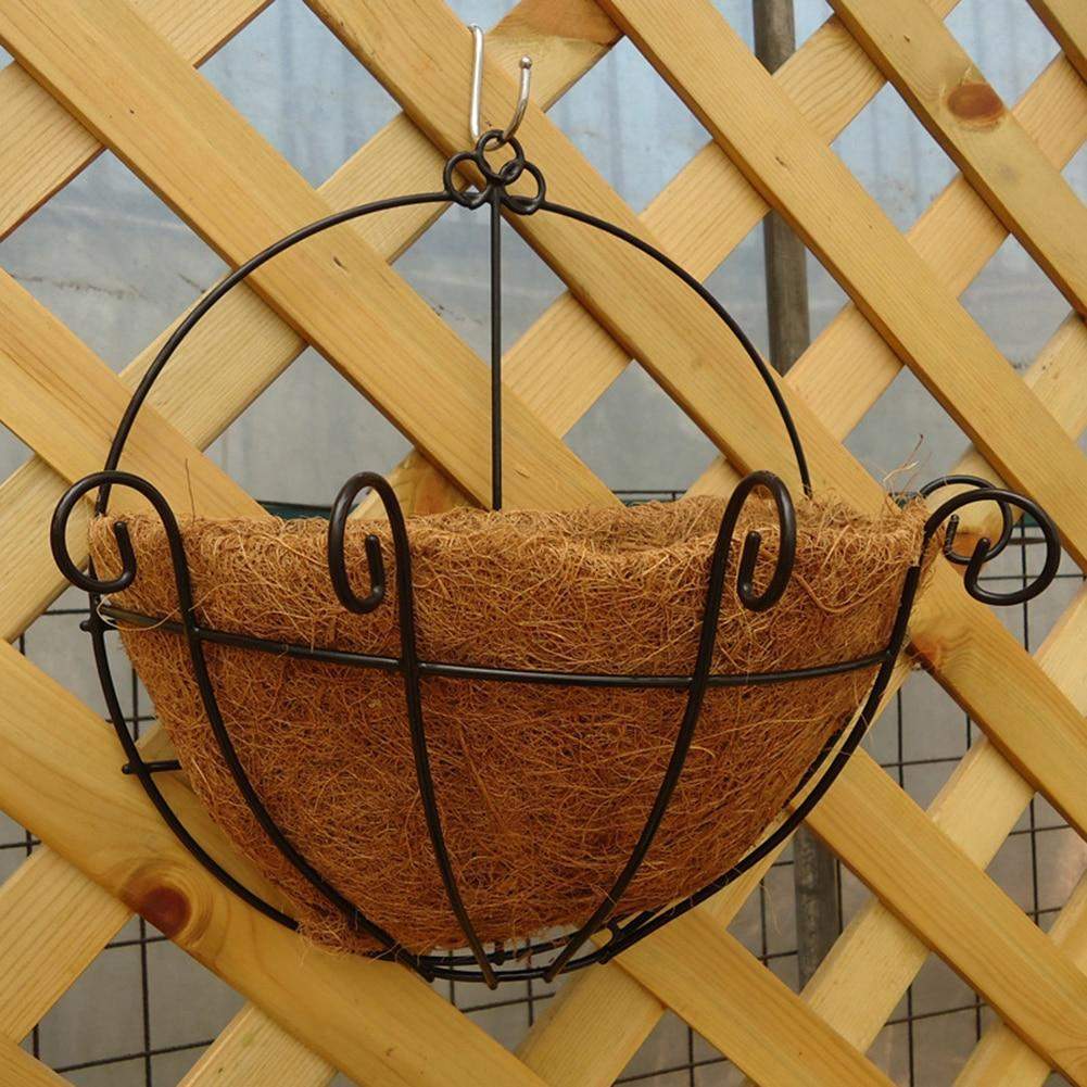 Wicker Rattan Hanging Flower Basket Blackbrdstore