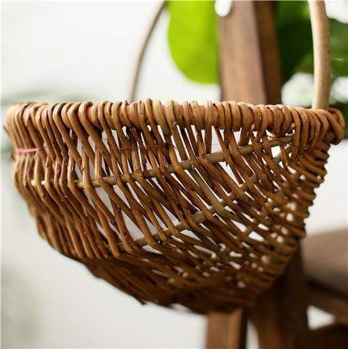 Wicker Wall Hanging Flower Basket Blackbrdstore