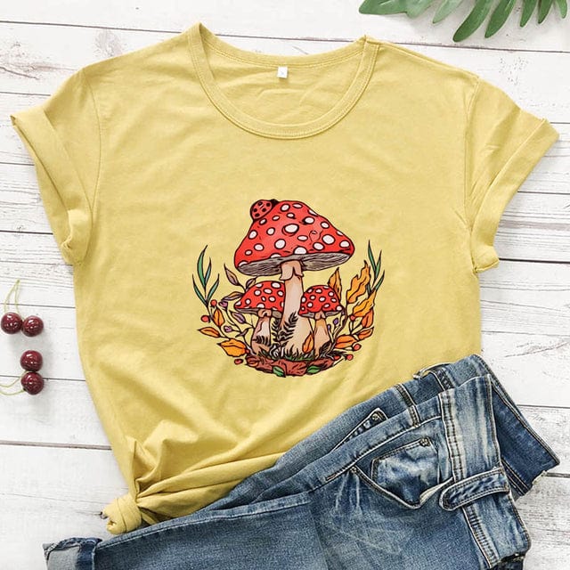 Wild Mushroom T-shirt Blackbrdstore