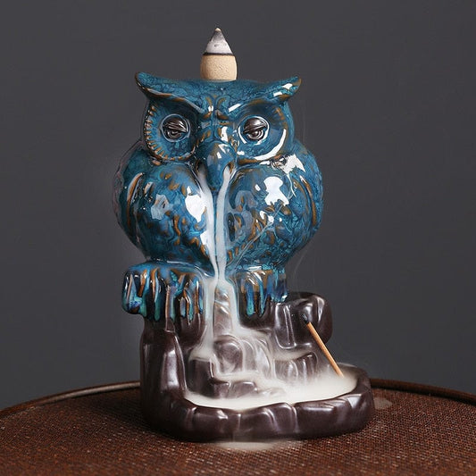 Wise Owl Backflow Incense Burner Blackbrdstore