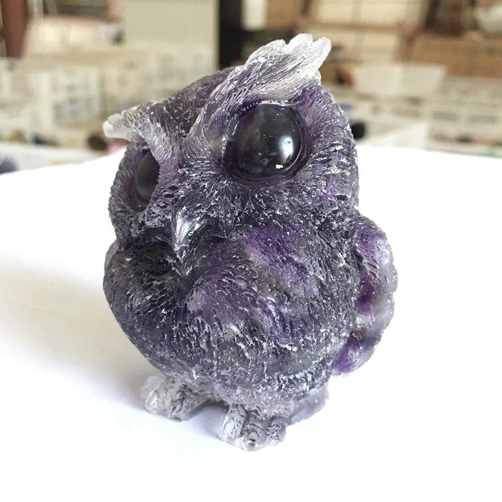 Wise Owl Crystal Quartz Carvings Blackbrdstore