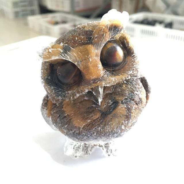 Wise Owl Crystal Quartz Carvings Blackbrdstore