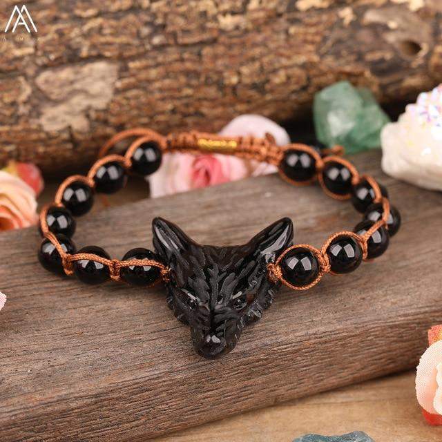 Wolf Quartz Crystal Bracelets Blackbrdstore