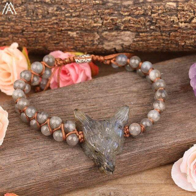 Wolf Quartz Crystal Bracelets Blackbrdstore