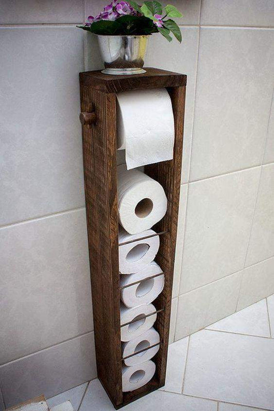 Wood Toilet Roll Holder Blackbrdstore