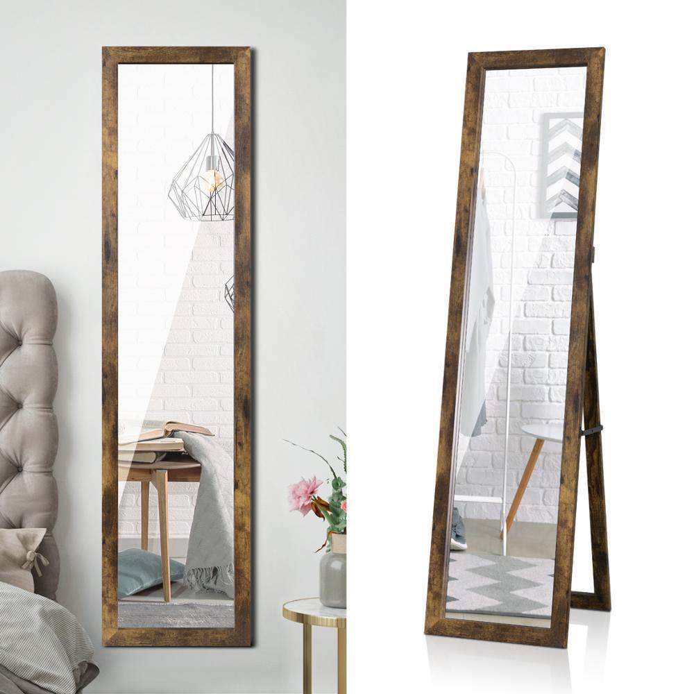 Wooden Full Length Standing Mirror Blackbrdstore