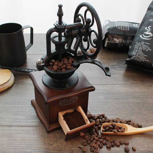 Wooden Manual Coffee Grinder Blackbrdstore