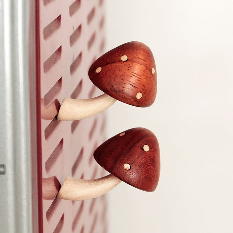 Wooden Mushroom Fridge Magnet Blackbrdstore