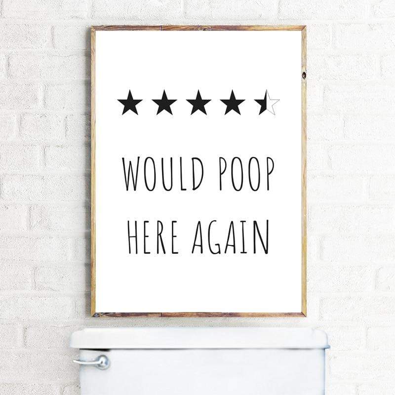 Would Poop Here Again Poster Blackbrdstore