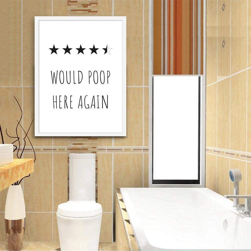 Would Poop Here Again Poster Blackbrdstore