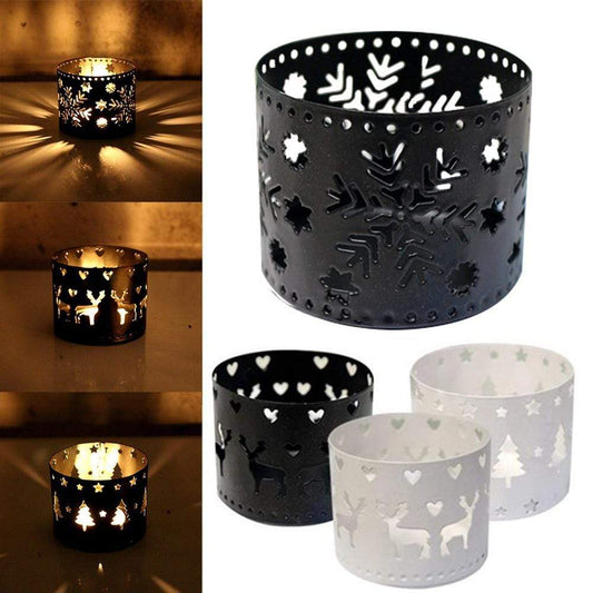 Xmas Hollow Candle Holde Blackbrdstore