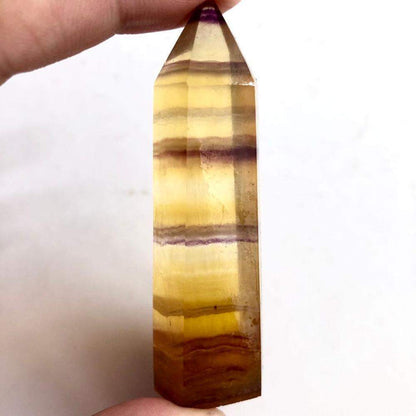 Yellow Fluorite Crystal Point Healing Stone Blackbrdstore