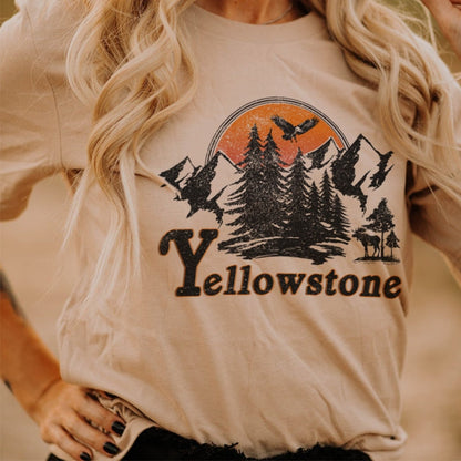 Yellowstone Sunset Graphic Tee Blackbrdstore