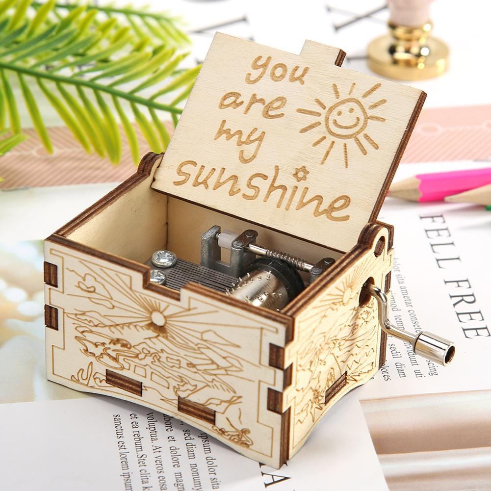 You Are My Sunshine Birch Music Box Blackbrdstore