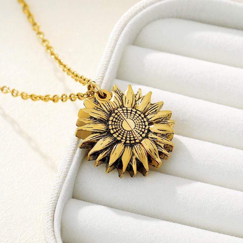 "You Are My Sunshine" Sunflower Pendant Blackbrdstore