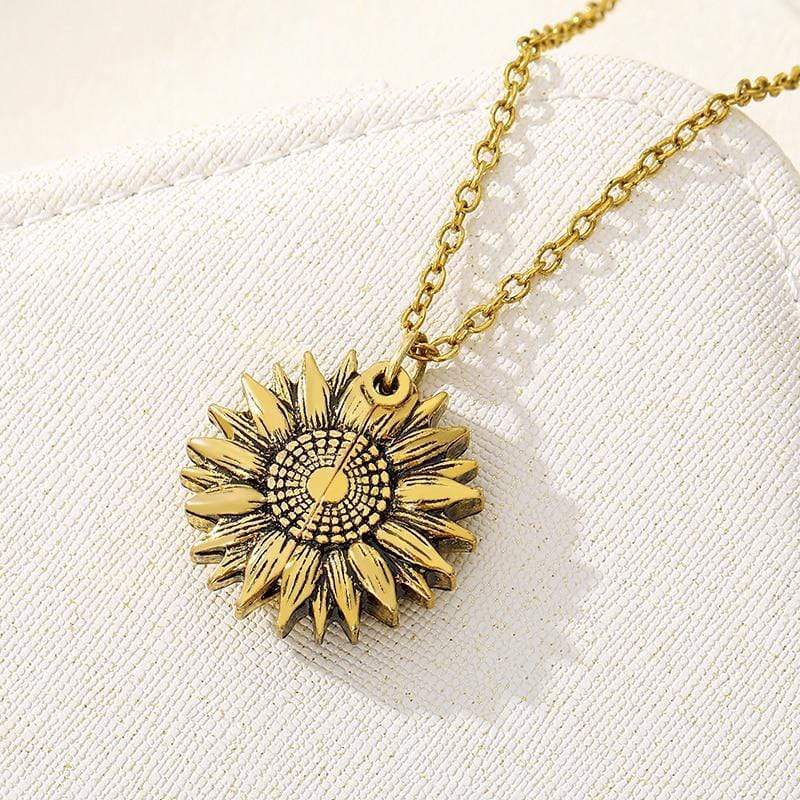 "You Are My Sunshine" Sunflower Pendant Blackbrdstore